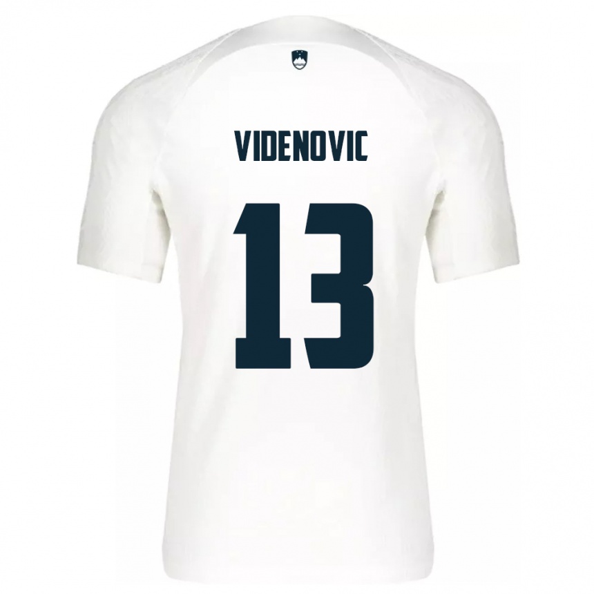 Niño Fútbol Camiseta Eslovenia Denis Videnovic #13 Blanco 1ª Equipación 24-26 Perú