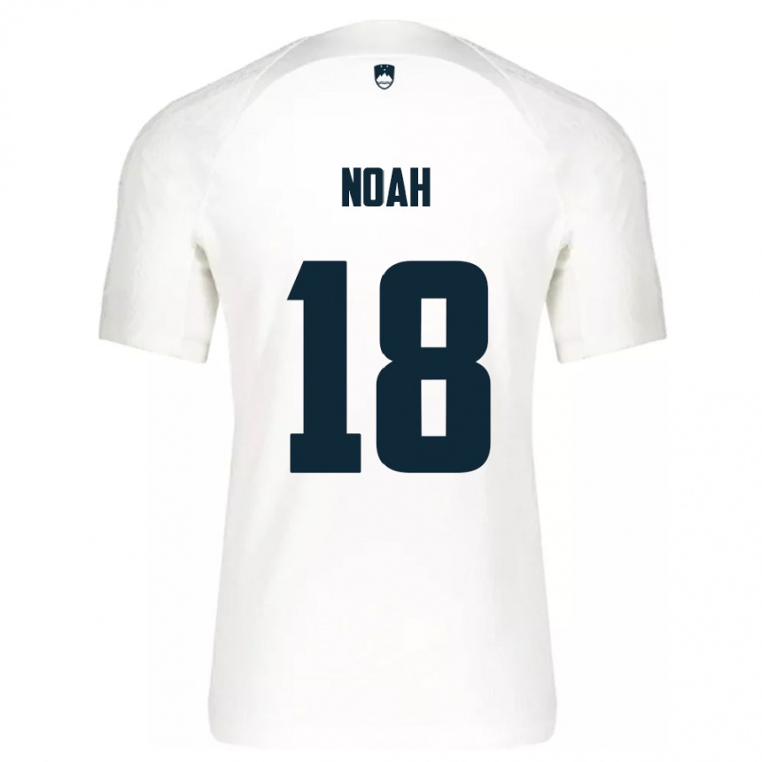 Niño Fútbol Camiseta Eslovenia Noah Weißbach #18 Blanco 1ª Equipación 24-26 Perú