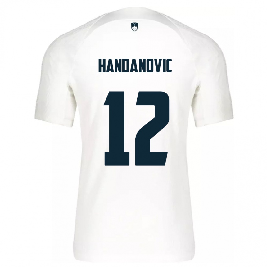 Niño Fútbol Camiseta Eslovenia Tanej Handanovic #12 Blanco 1ª Equipación 24-26 Perú