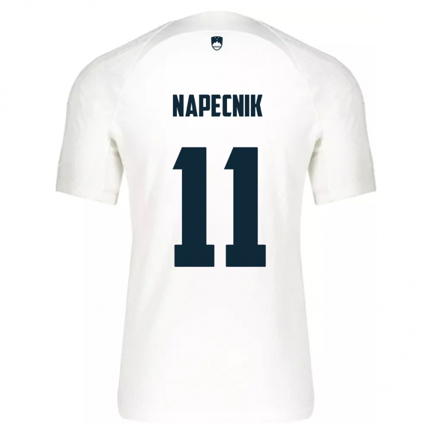 Niño Fútbol Camiseta Eslovenia Gal Napecnik #11 Blanco 1ª Equipación 24-26 Perú