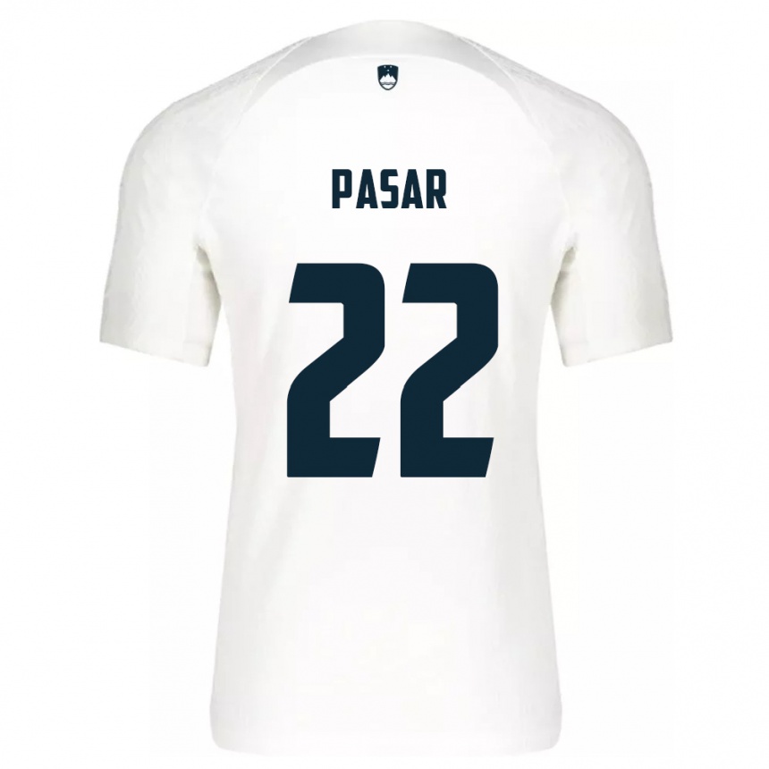 Niño Fútbol Camiseta Eslovenia Melania Pasar #22 Blanco 1ª Equipación 24-26 Perú