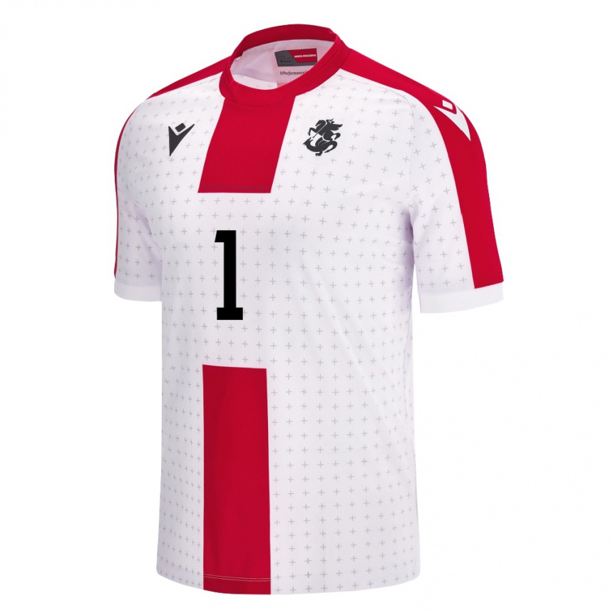 Niño Fútbol Camiseta Georgia Eka Tabagari #1 Blanco 1ª Equipación 24-26 Perú