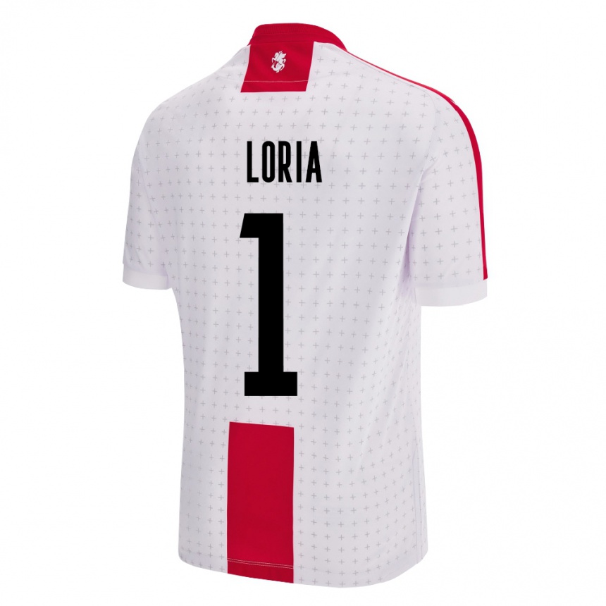 Niño Fútbol Camiseta Georgia Giorgi Loria #1 Blanco 1ª Equipación 24-26 Perú