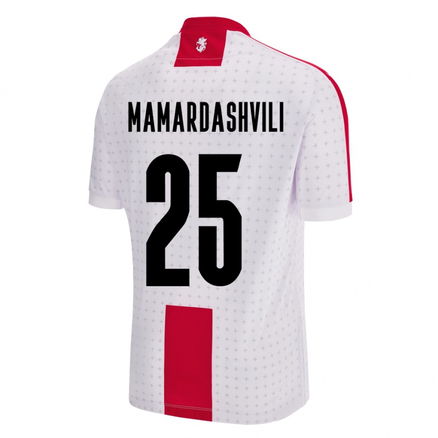 Niño Fútbol Camiseta Georgia Giorgi Mamardashvili #25 Blanco 1ª Equipación 24-26 Perú