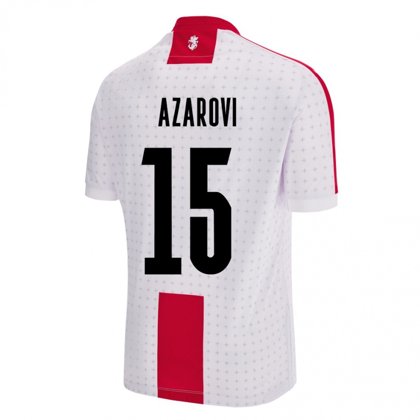 Niño Fútbol Camiseta Georgia Irakli Azarovi #15 Blanco 1ª Equipación 24-26 Perú