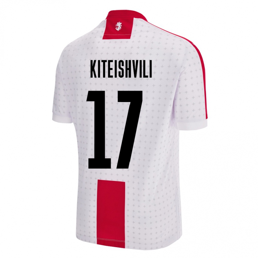 Niño Fútbol Camiseta Georgia Otar Kiteishvili #17 Blanco 1ª Equipación 24-26 Perú