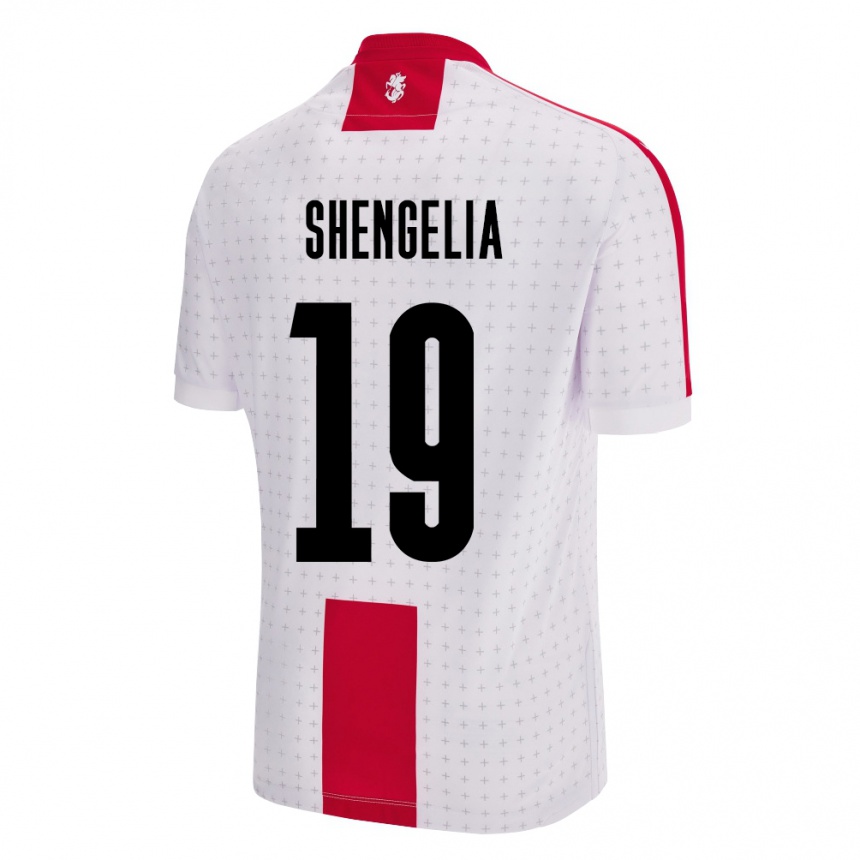 Niño Fútbol Camiseta Georgia Levan Shengelia #19 Blanco 1ª Equipación 24-26 Perú