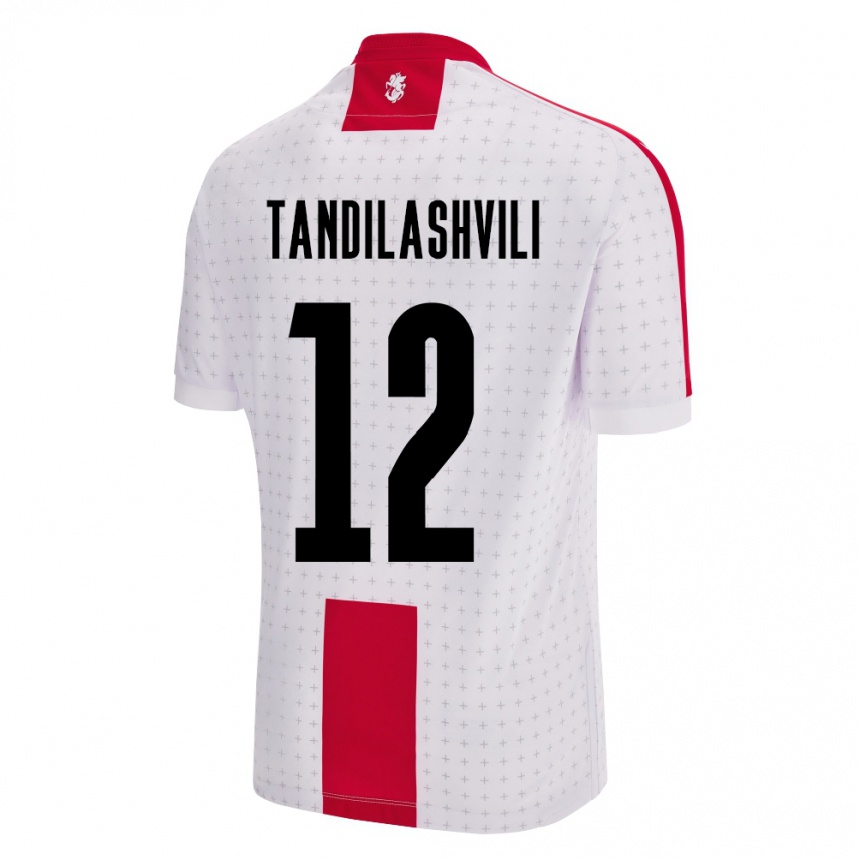 Niño Fútbol Camiseta Georgia Levan Tandilashvili #12 Blanco 1ª Equipación 24-26 Perú