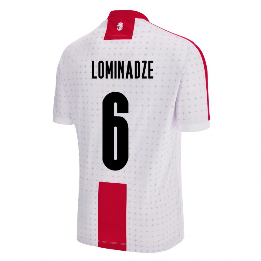 Niño Fútbol Camiseta Georgia Nodar Lominadze #6 Blanco 1ª Equipación 24-26 Perú