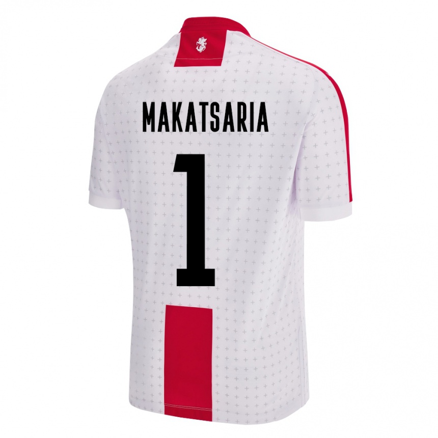 Niño Fútbol Camiseta Georgia Mikheil Makatsaria #1 Blanco 1ª Equipación 24-26 Perú