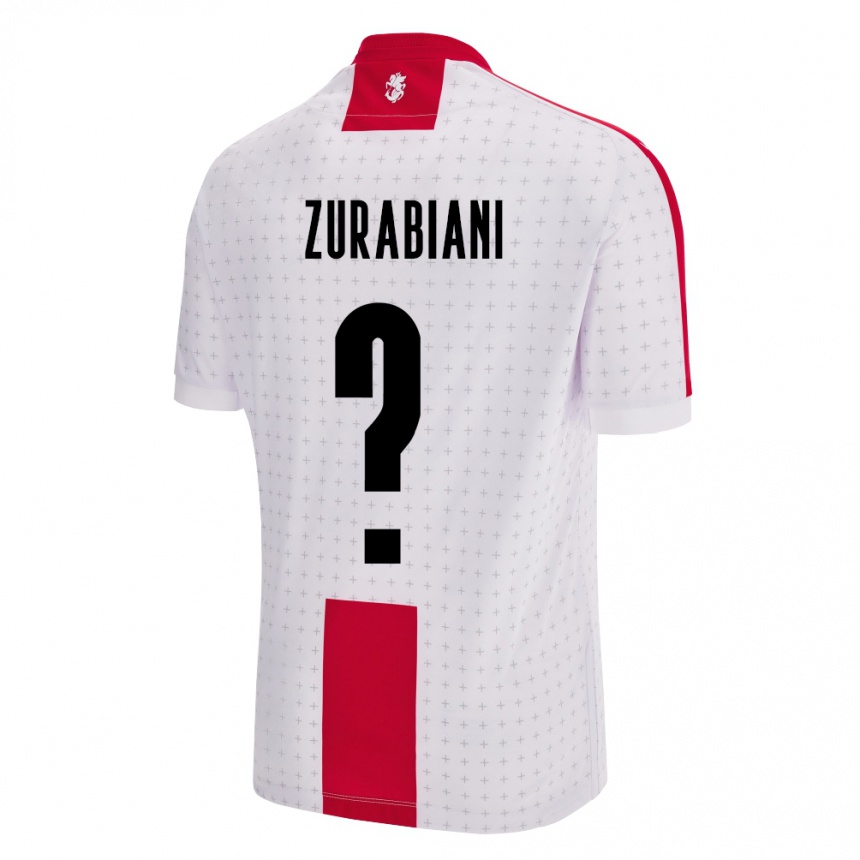 Niño Fútbol Camiseta Georgia Davit Zurabiani #0 Blanco 1ª Equipación 24-26 Perú