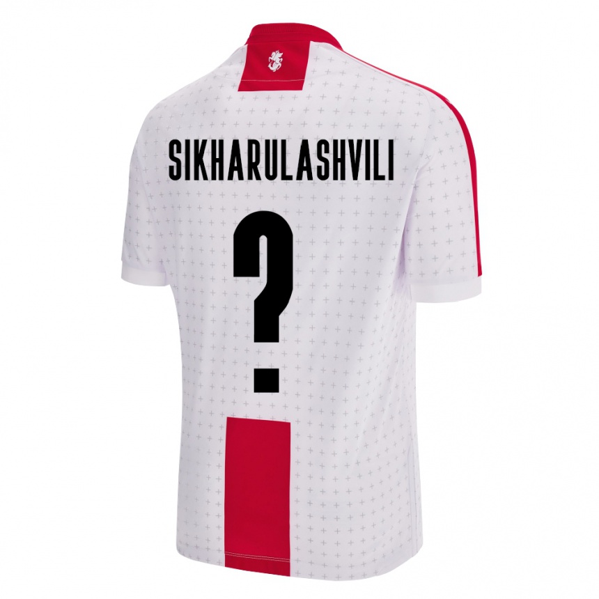 Niño Fútbol Camiseta Georgia Nika Sikharulashvili #0 Blanco 1ª Equipación 24-26 Perú