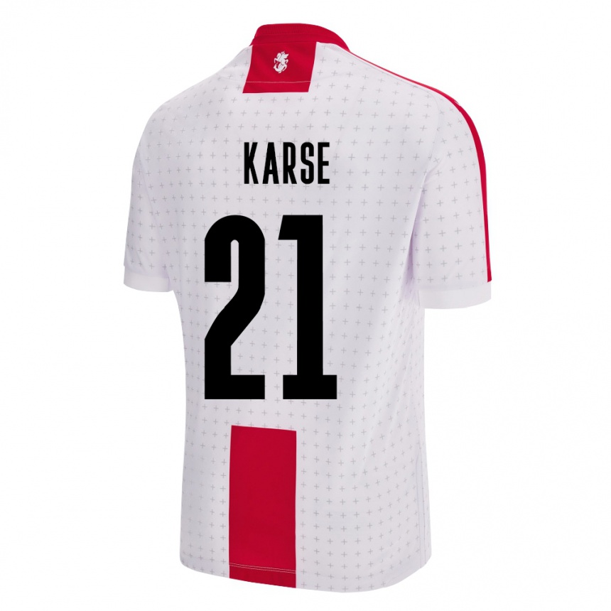 Niño Fútbol Camiseta Georgia Karse #21 Blanco 1ª Equipación 24-26 Perú