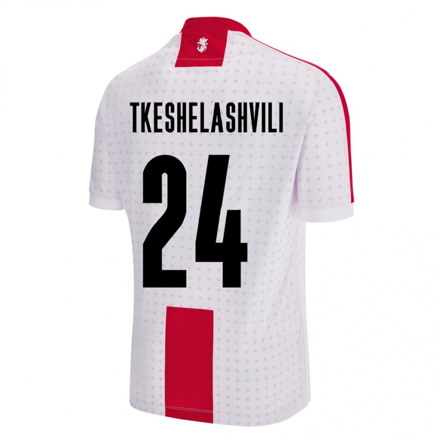 Niño Fútbol Camiseta Georgia Amiran Tkeshelashvili #24 Blanco 1ª Equipación 24-26 Perú