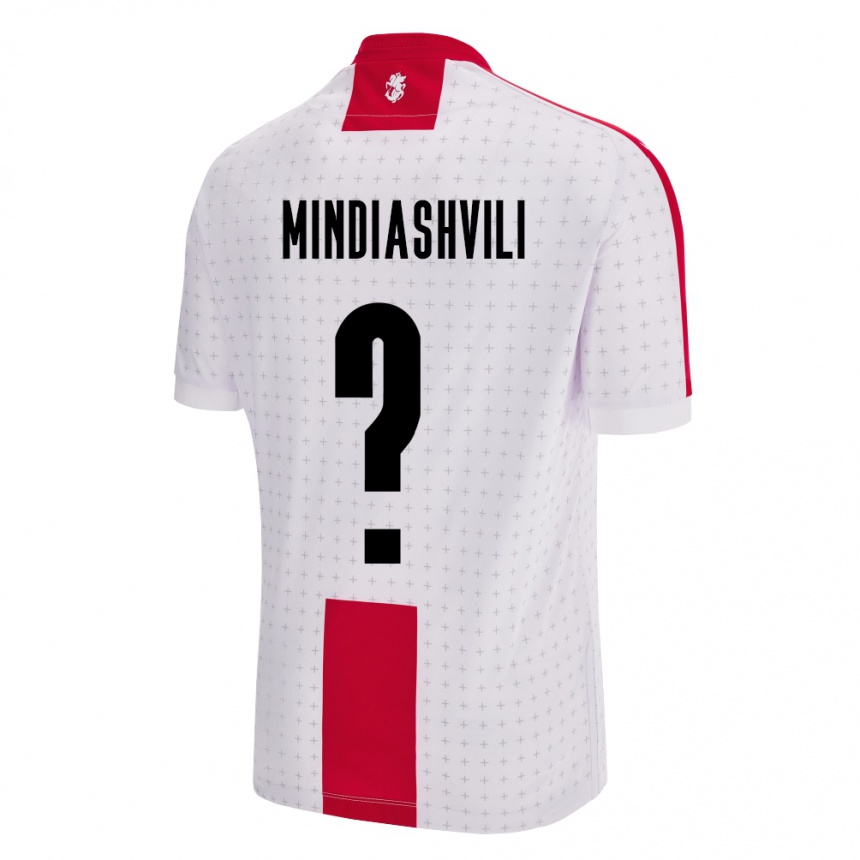 Niño Fútbol Camiseta Georgia Tornike Mindiashvili #0 Blanco 1ª Equipación 24-26 Perú