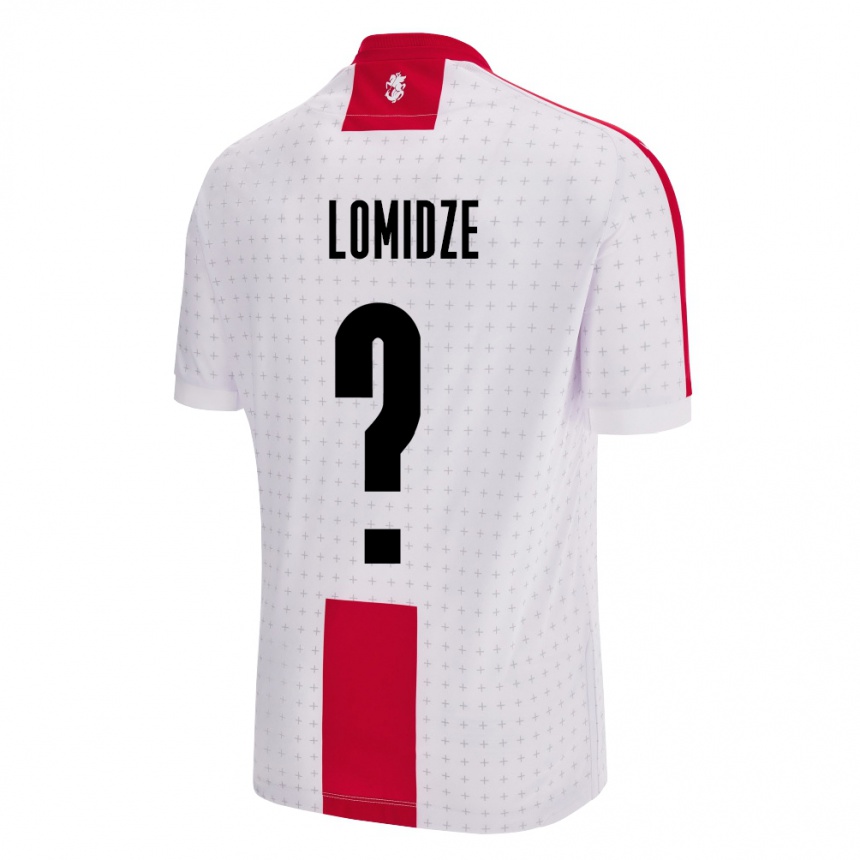 Niño Fútbol Camiseta Georgia Giorgi Lomidze #0 Blanco 1ª Equipación 24-26 Perú