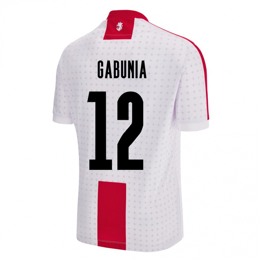 Niño Fútbol Camiseta Georgia Tatia Gabunia #12 Blanco 1ª Equipación 24-26 Perú