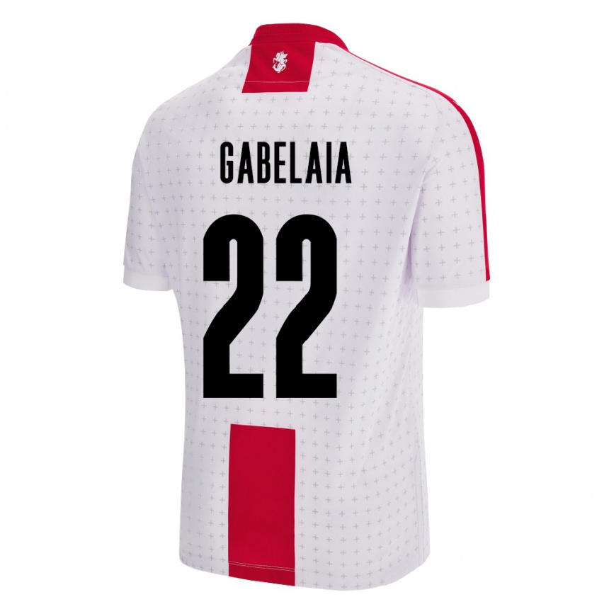 Niño Fútbol Camiseta Georgia Svetalna Gabelaia #22 Blanco 1ª Equipación 24-26 Perú