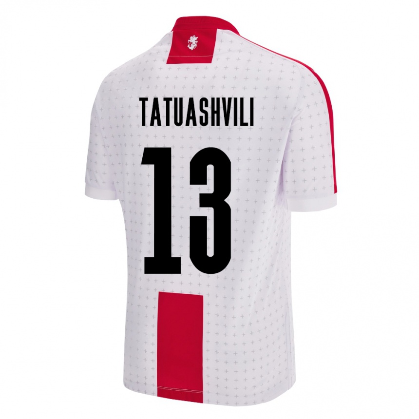 Niño Fútbol Camiseta Georgia Tamar Tatuashvili #13 Blanco 1ª Equipación 24-26 Perú