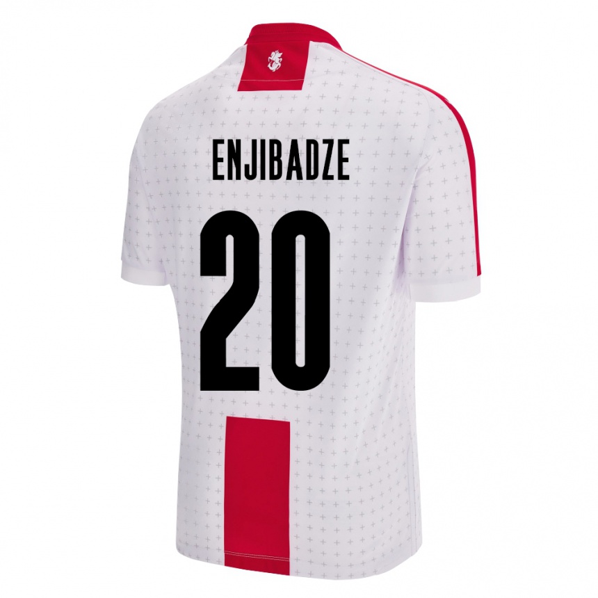 Niño Fútbol Camiseta Georgia Elene Enjibadze #20 Blanco 1ª Equipación 24-26 Perú