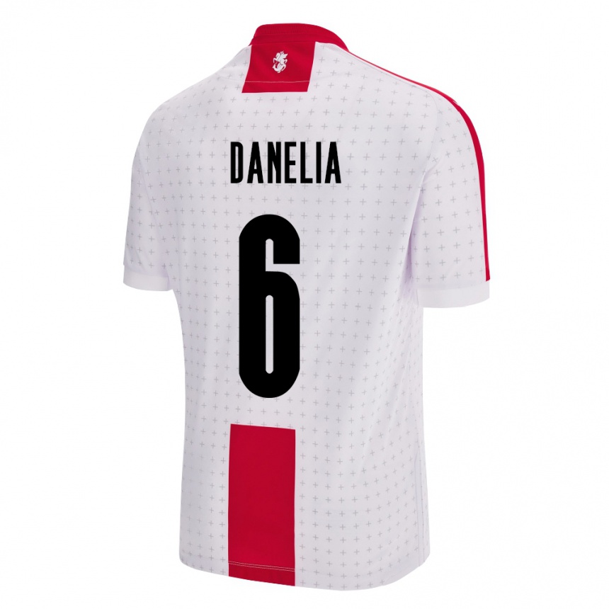 Niño Fútbol Camiseta Georgia Natia Danelia #6 Blanco 1ª Equipación 24-26 Perú