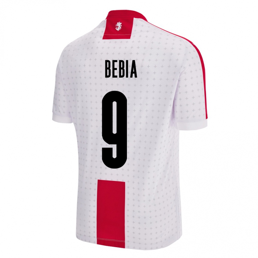 Niño Fútbol Camiseta Georgia Maiko Bebia #9 Blanco 1ª Equipación 24-26 Perú