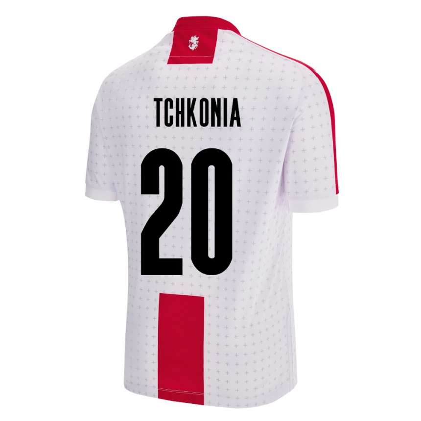 Niño Fútbol Camiseta Georgia Khatia Tchkonia #20 Blanco 1ª Equipación 24-26 Perú