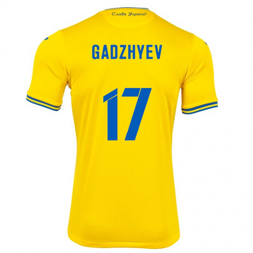 Niño Fútbol Camiseta Ucrania Ramik Gadzhyev #17 Amarillo 1ª Equipación 24-26 Perú