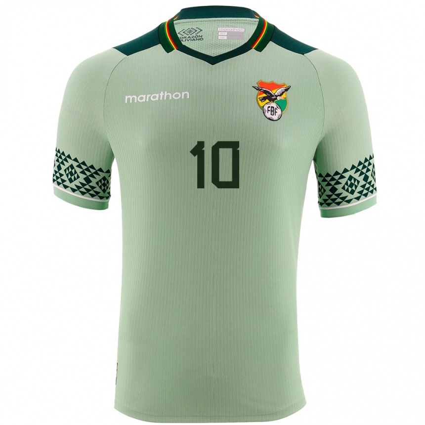 Niño Fútbol Camiseta Bolivia Ramiro Vaca #10 Verde Claro 1ª Equipación 24-26 Perú