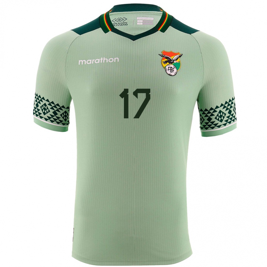 Niño Fútbol Camiseta Bolivia Roberto Fernández #17 Verde Claro 1ª Equipación 24-26 Perú