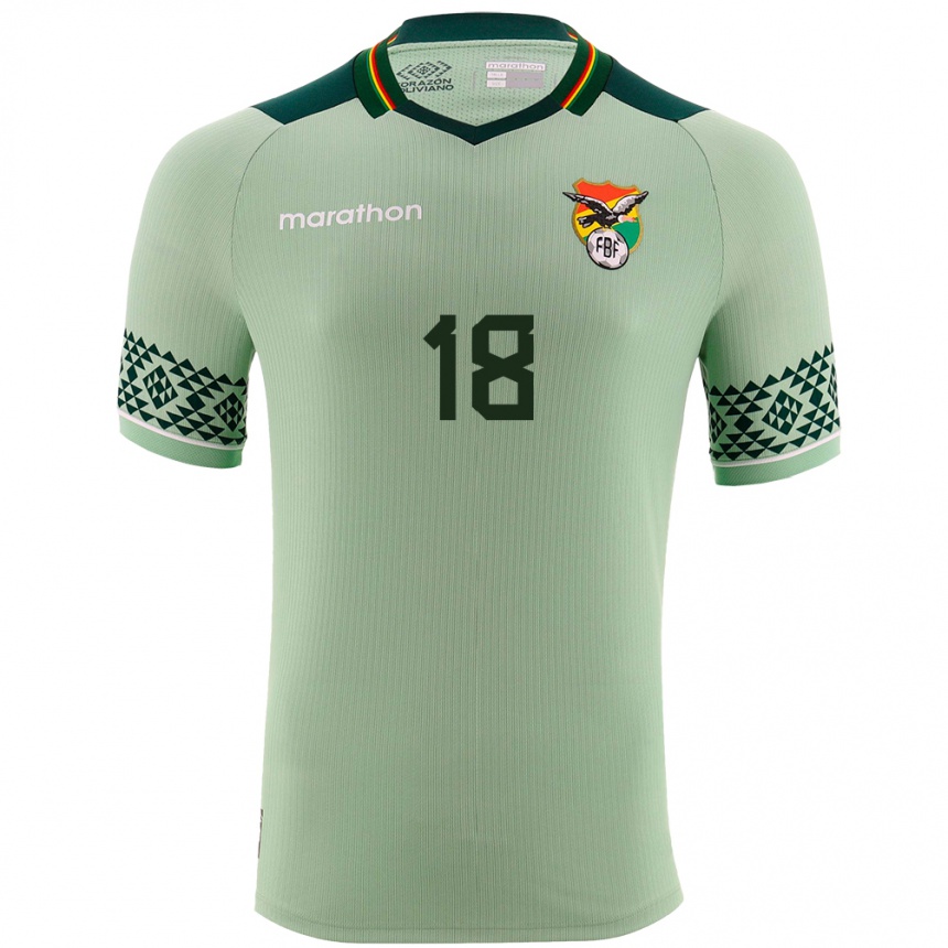 Niño Fútbol Camiseta Bolivia Rodrigo Ramallo #18 Verde Claro 1ª Equipación 24-26 Perú