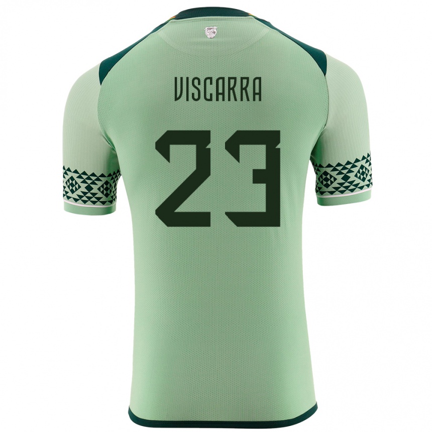 Niño Fútbol Camiseta Bolivia Guillermo Viscarra #23 Verde Claro 1ª Equipación 24-26 Perú