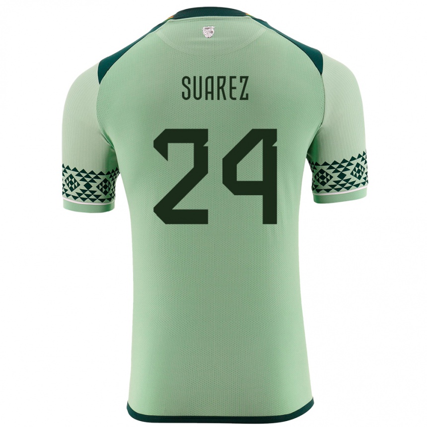 Niño Fútbol Camiseta Bolivia Marcelo Suárez #24 Verde Claro 1ª Equipación 24-26 Perú