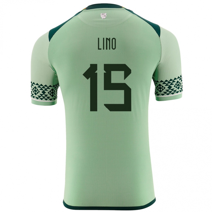 Niño Fútbol Camiseta Bolivia Daniel Lino #15 Verde Claro 1ª Equipación 24-26 Perú