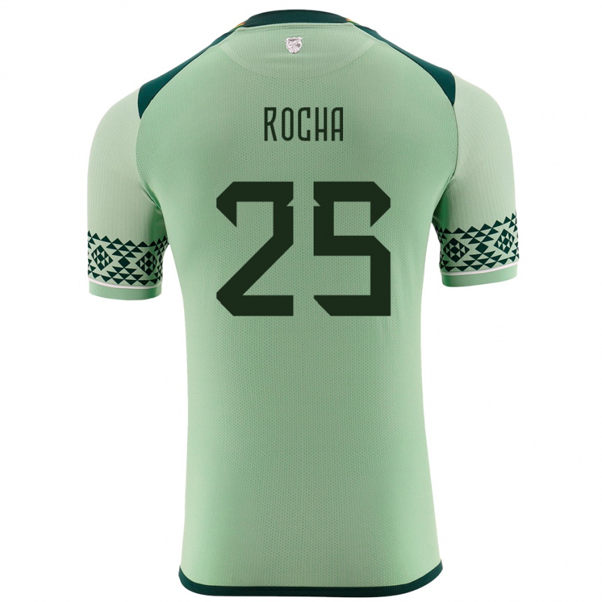 Niño Fútbol Camiseta Bolivia Yomar Rocha #25 Verde Claro 1ª Equipación 24-26 Perú