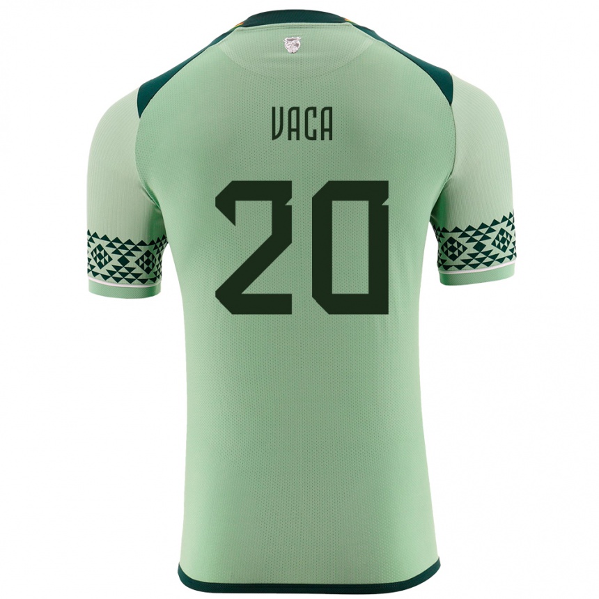 Niño Fútbol Camiseta Bolivia Pablo Vaca #20 Verde Claro 1ª Equipación 24-26 Perú