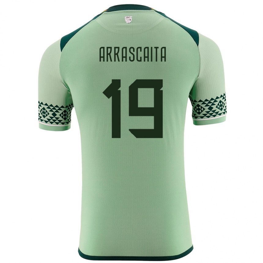 Niño Fútbol Camiseta Bolivia Jaime Arrascaita #19 Verde Claro 1ª Equipación 24-26 Perú