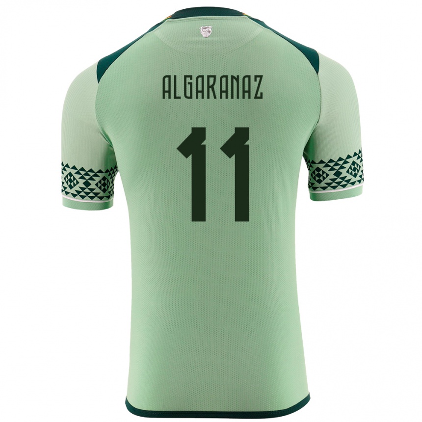 Niño Fútbol Camiseta Bolivia Carmelo Algarañaz #11 Verde Claro 1ª Equipación 24-26 Perú