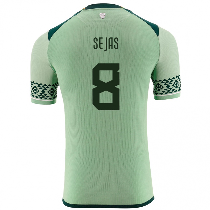 Niño Fútbol Camiseta Bolivia Carlos Sejas #8 Verde Claro 1ª Equipación 24-26 Perú