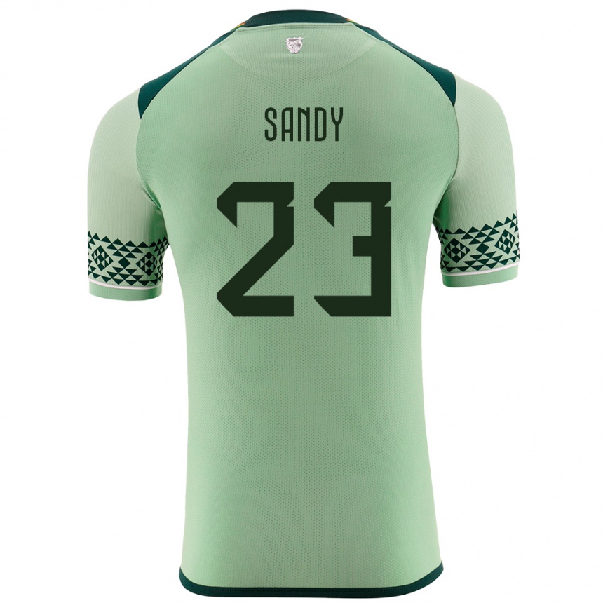 Niño Fútbol Camiseta Bolivia Daniel Sandy #23 Verde Claro 1ª Equipación 24-26 Perú