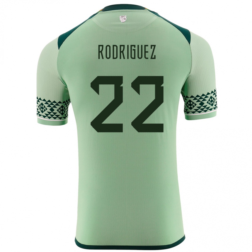 Niño Fútbol Camiseta Bolivia Carlitos Rodriguez #22 Verde Claro 1ª Equipación 24-26 Perú