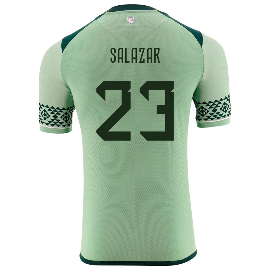 Niño Fútbol Camiseta Bolivia Alba Salazar #23 Verde Claro 1ª Equipación 24-26 Perú