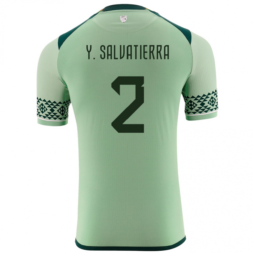 Niño Fútbol Camiseta Bolivia Yuditaz Jimena Salvatierra #2 Verde Claro 1ª Equipación 24-26 Perú