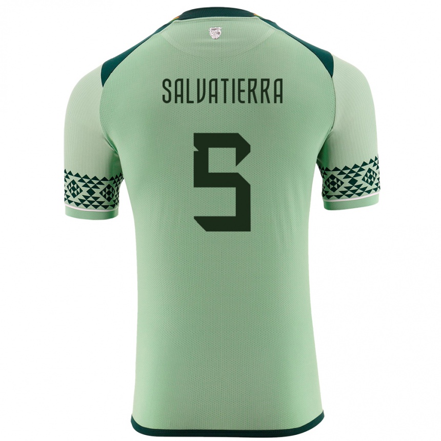 Niño Fútbol Camiseta Bolivia Érika Salvatierra #5 Verde Claro 1ª Equipación 24-26 Perú