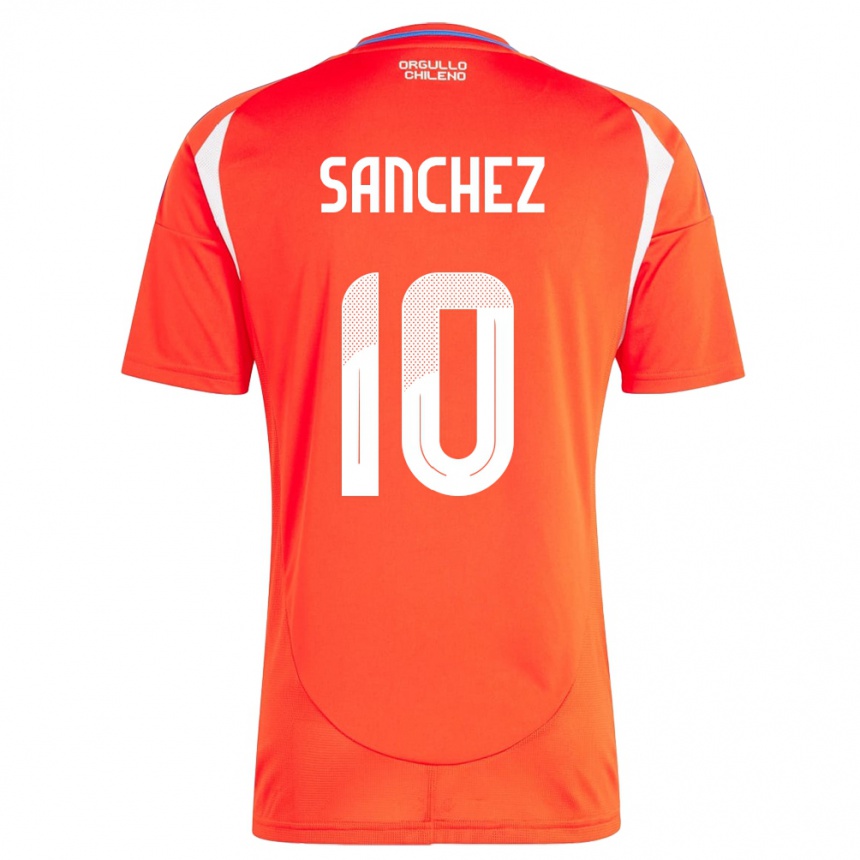 Niño Fútbol Camiseta Chile Alexis Sánchez #10 Rojo 1ª Equipación 24-26 Perú