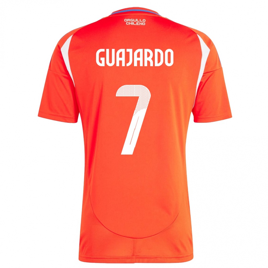 Niño Fútbol Camiseta Chile Paolo Guajardo #7 Rojo 1ª Equipación 24-26 Perú