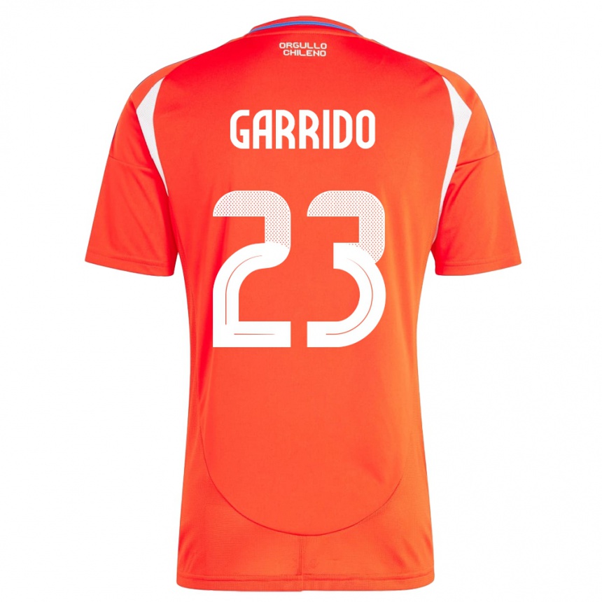 Niño Fútbol Camiseta Chile Pedro Garrido #23 Rojo 1ª Equipación 24-26 Perú