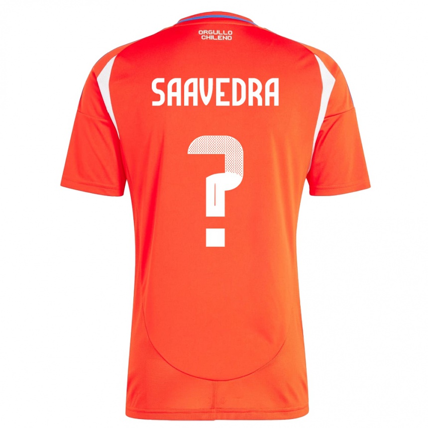 Niño Fútbol Camiseta Chile Danilo Saavedra #0 Rojo 1ª Equipación 24-26 Perú