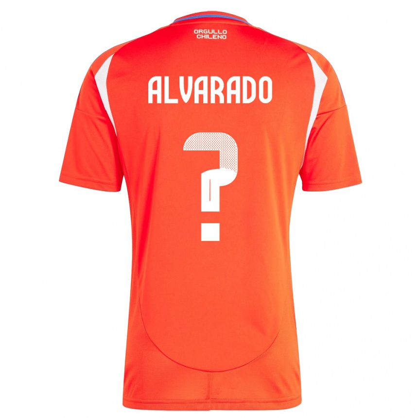 Niño Fútbol Camiseta Chile José Alvarado #0 Rojo 1ª Equipación 24-26 Perú