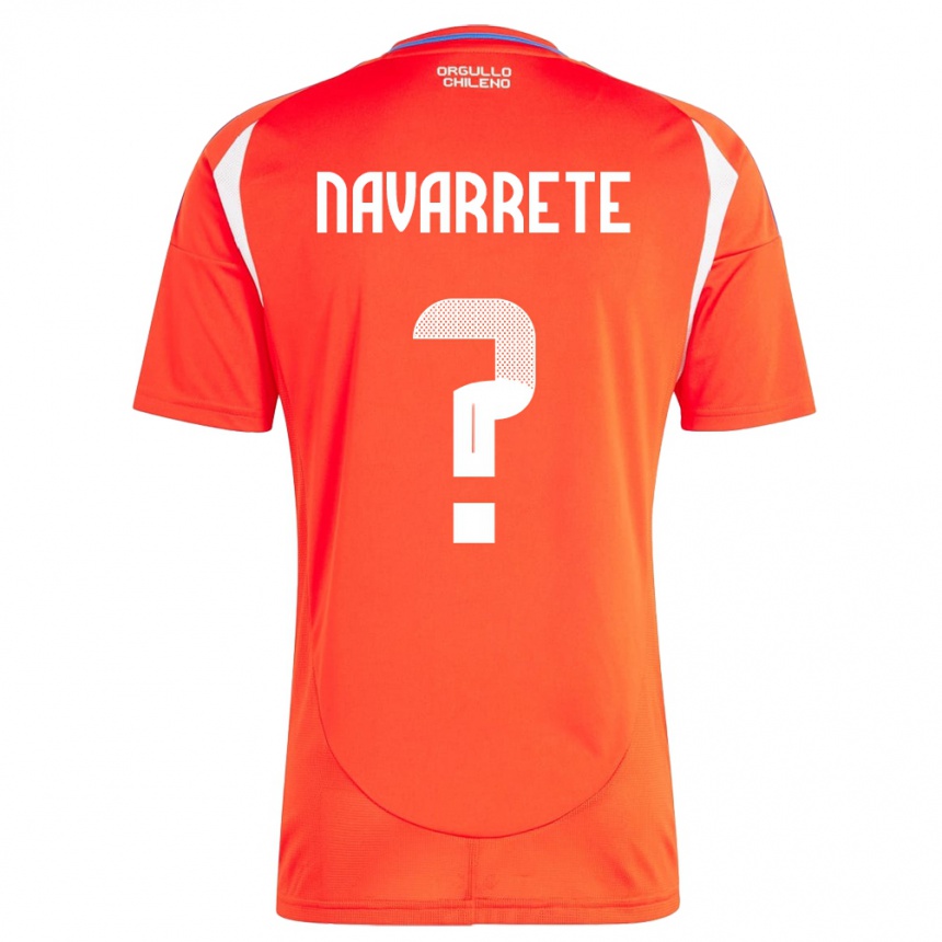 Niño Fútbol Camiseta Chile Sebastián Navarrete #0 Rojo 1ª Equipación 24-26 Perú